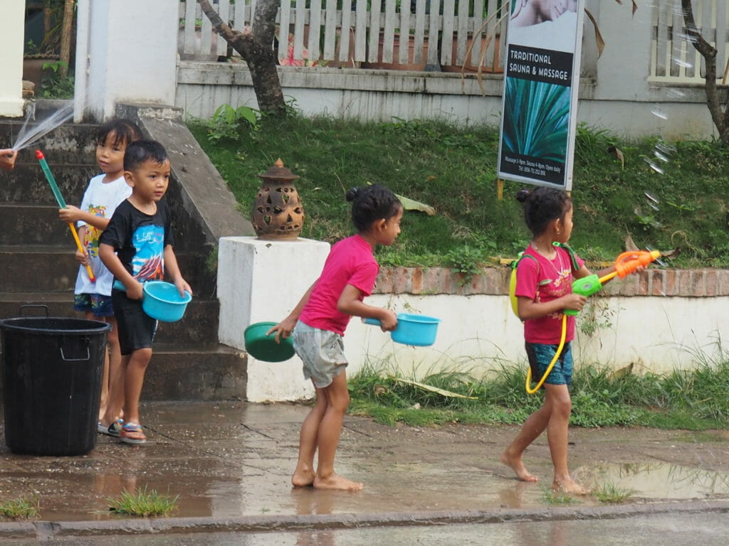 Fête de l'eau au Laos